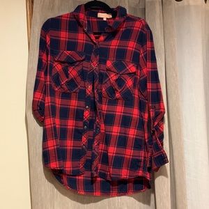 Medium red and blue flannel